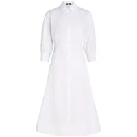 karl lagerfeld robe-chemise en coton biologique - blanc