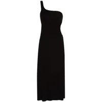 karl lagerfeld robe de plage signature à design asymétrique - noir