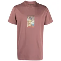 maharishi t-shirt en coton à imprimé graphique - violet