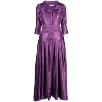 baruni robe plissée divine à coupe longue - violet