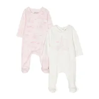 kenzo kids pyjama en coton à imprimé graphique - rose
