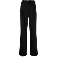 ralph lauren collection pantalon de tailleur en laine à taille haute - noir