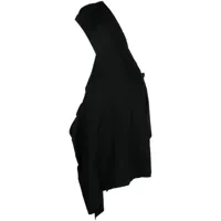yohji yamamoto robe en coton à design asymétrique - noir
