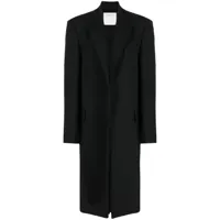 sportmax manteau assiro à capuche - noir