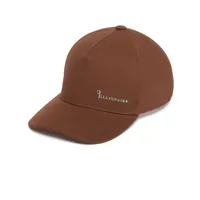 billionaire casquette en coton à plaque logo - marron
