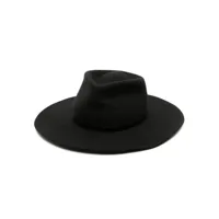 forte forte chapeau à ruban de velours - noir