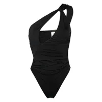 pinko berge one-shoulder swimsuit - noir