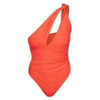 pinko maillot de bain à une épaule - orange