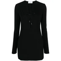 16arlington robe courte seeran à détail de laçage - noir