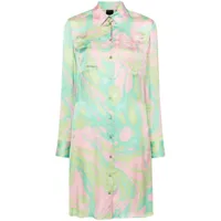 pinko robe-chemise à imprimé abstrait - vert