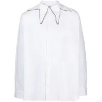 charles jeffrey loverboy chemise en coton biologique à col star - blanc