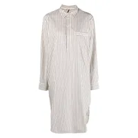 tekla pyjama en coton biologique à rayures - tons neutres