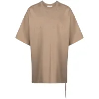 mastermind world t-shirt oversize à col rond - marron