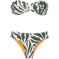 lygia & nanny bikini ester à imprimé abstrait - vert