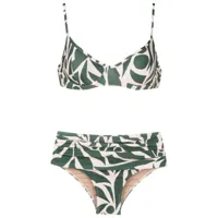 lygia & nanny bikini liliane à imprimé abstrait - vert