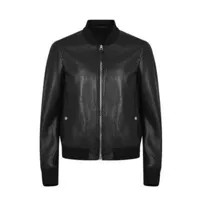 tom ford leather short jacket - noir