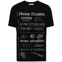 acne studios t-shirt à imprimé graphique - noir