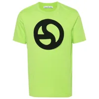 acne studios t-shirt en coton à logo imprimé - vert