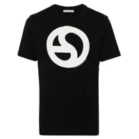 acne studios t-shirt en coton à logo imprimé - noir