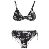lygia & nanny bikini marcela à imprimé graphique - noir