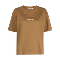 acne studios t-shirt à logo imprimé - marron