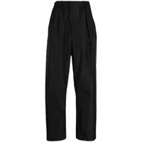 lemaire pantalon ample en soie à taille-haute - noir