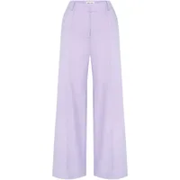 anna quan pantalon de tailleur alberta à coupe courte - violet
