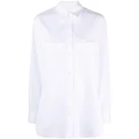 simone rocha chemise en coton à manches longues - blanc