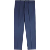 fay pantalon chino en coton mélangé - bleu