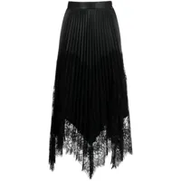 nissa jupe mi-longue à design plissé - noir