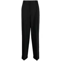 polo ralph lauren pantalon droit à plis marqués - noir