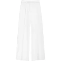 anine bing pantalon de tailleur lyra à plis marqués - blanc