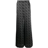 casablanca pantalon de pyjama en soie - noir