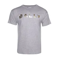 bally t-shirt chiné à logo imprimé - gris