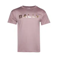 bally t-shirt en coton à logo imprimé - violet