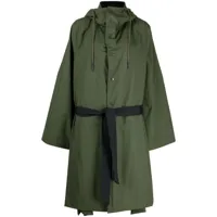 toga manteau en taffetas à taille ceinturée - vert