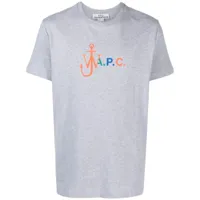 a.p.c. x jw anderson t-shirt à imprimé graphique - gris