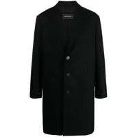 neil barrett manteau à simple boutonnage - noir