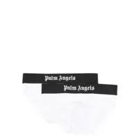 palm angels lot de 2 jockstraps à logo imprimé - blanc