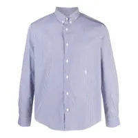 sporty & rich chemise src en coton à rayures - bleu