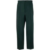 costumein pantalon droit à plis marqués - vert