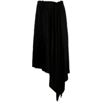 yohji yamamoto pantalon sarouel à lien de resserrage - noir