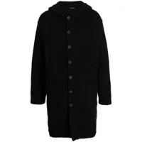 isabel benenato manteau à coutures apparentes - noir