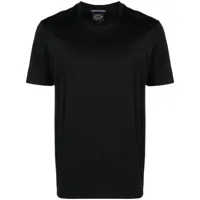 paul & shark chemise en coton à bande logo - noir