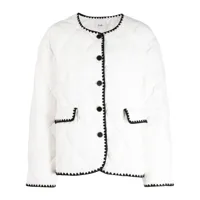 b+ab veste cintrée à design matelassé - blanc