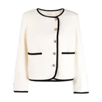 b+ab veste cintrée à deux poches - blanc