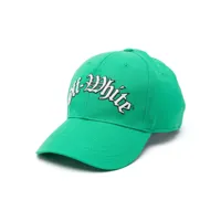 off-white casquette à logo brodé - vert