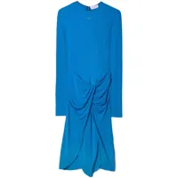 off-white robe mi-longue à détail torsadé - bleu