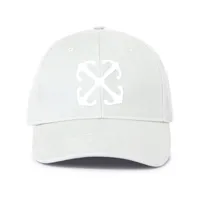 off-white casquette à logo arrow drill - gris