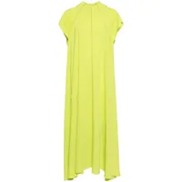 mm6 maison margiela robe longue à design drapé - vert